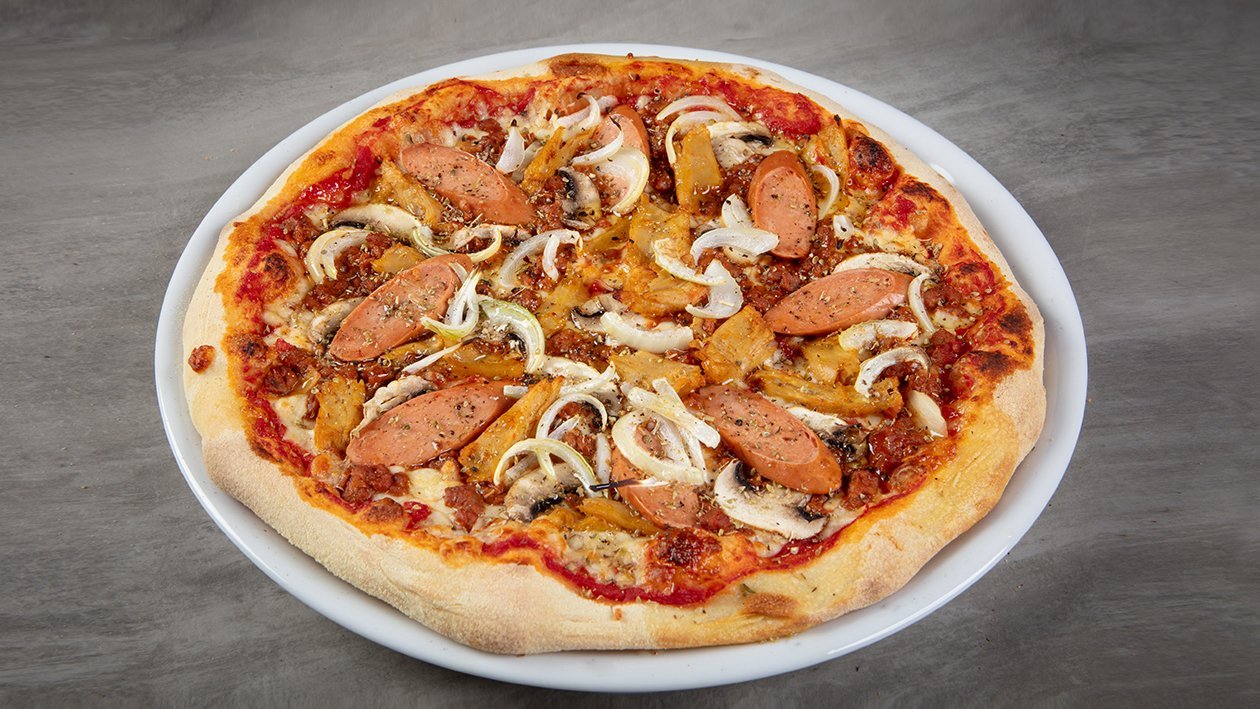 Veganská řeznická pizza Veganská řeznická pizza